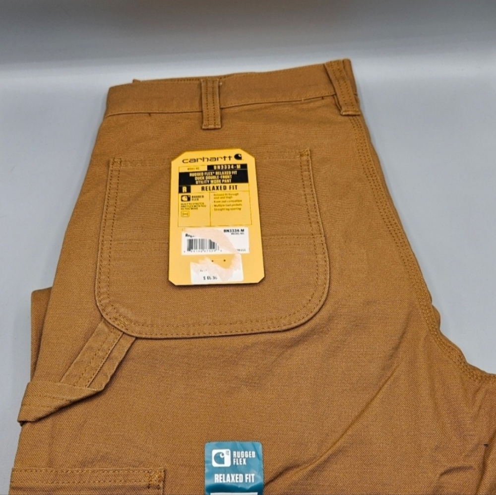 34x30 NEW- Men's Utility Double-Knee Work Pant - Relaxed Fit - Rugged Flex